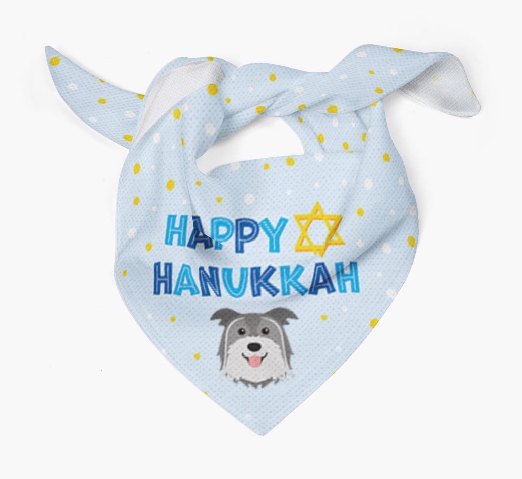 'Happy Hanukkah' - Personalised {breedFullName} Bandana