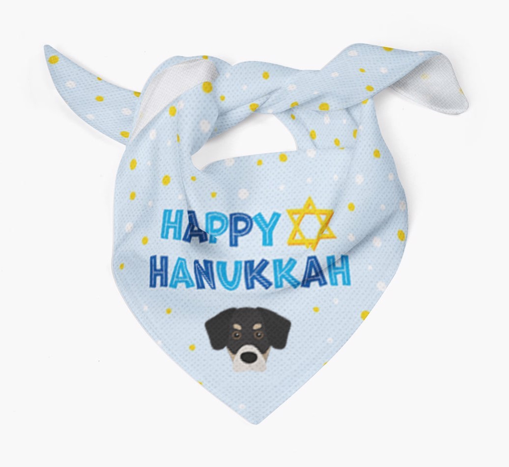 'Happy Hanukkah' - Personalised {breedFullName} Bandana