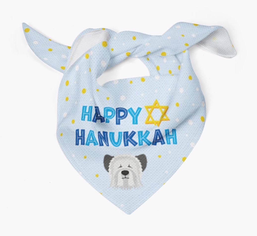 'Happy Hanukkah' - Personalised {breedFullName} Bandana