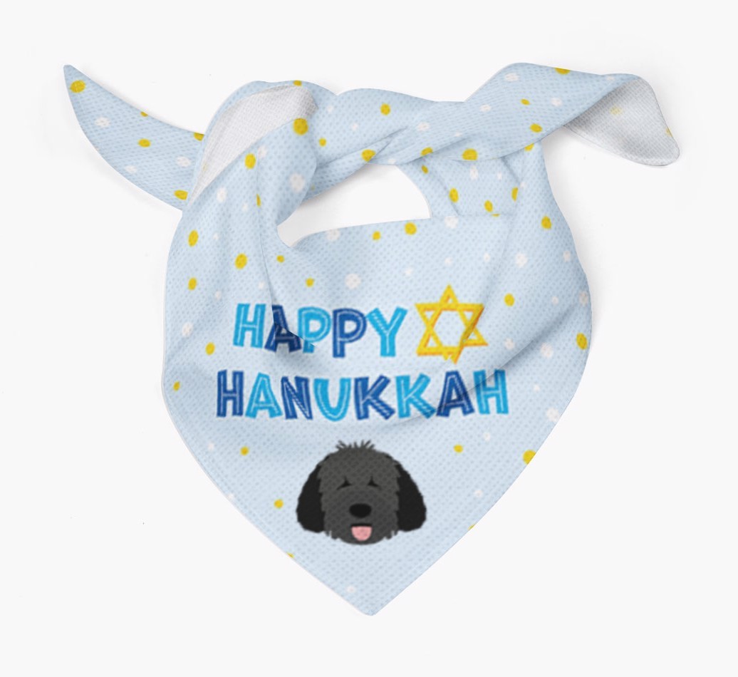 'Happy Hanukkah' - Personalised {breedFullName} Bandana
