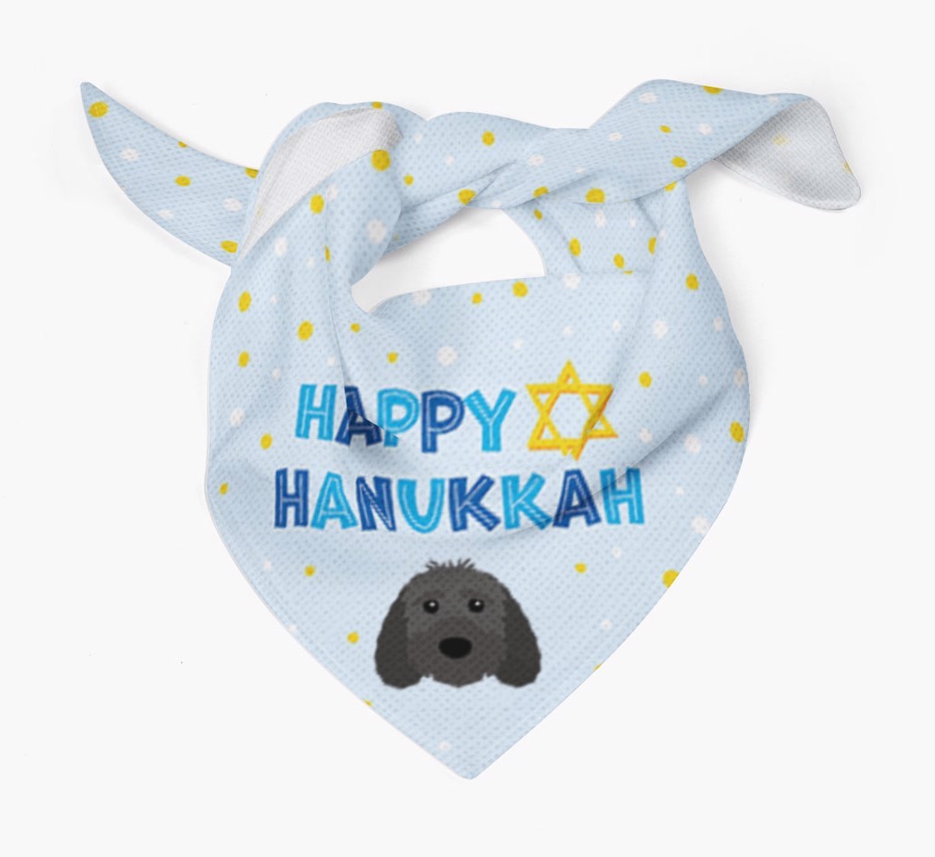 'Happy Hanukkah' - Personalised {breedFullName} Bandana