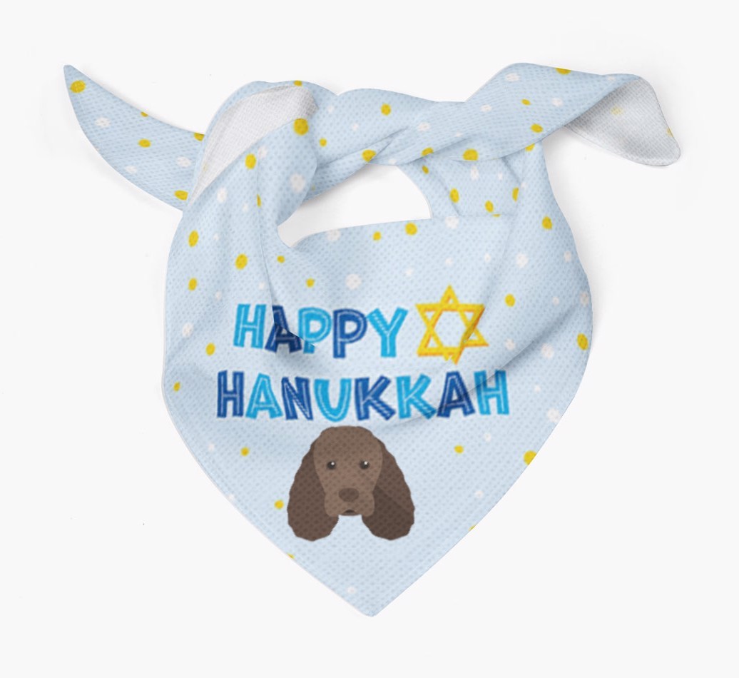 'Happy Hanukkah' - Personalised {breedFullName} Bandana