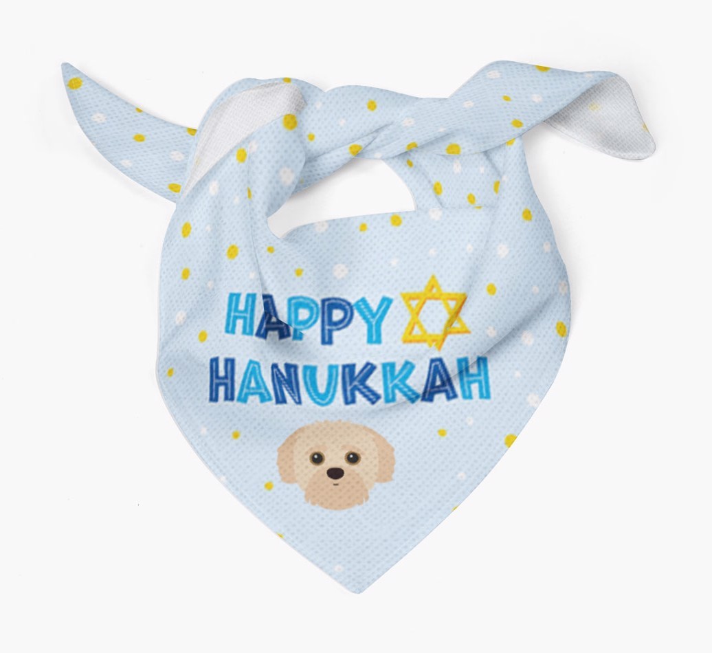 'Happy Hanukkah' - Personalised {breedFullName} Bandana