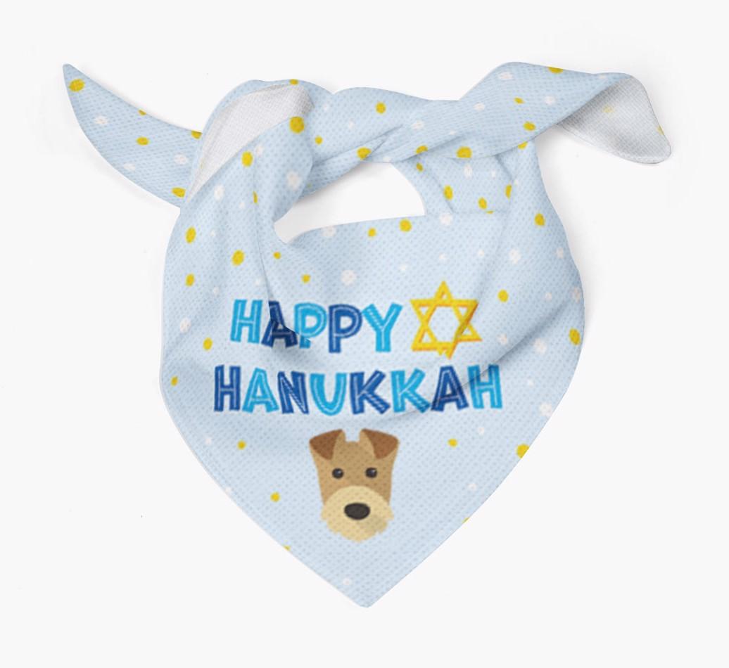 'Happy Hanukkah' - Personalized {breedFullName} Bandana