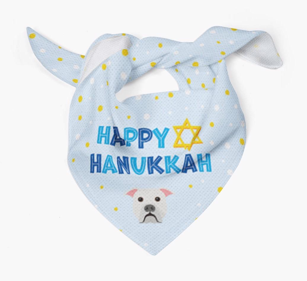 'Happy Hanukkah' - Personalized {breedFullName} Bandana