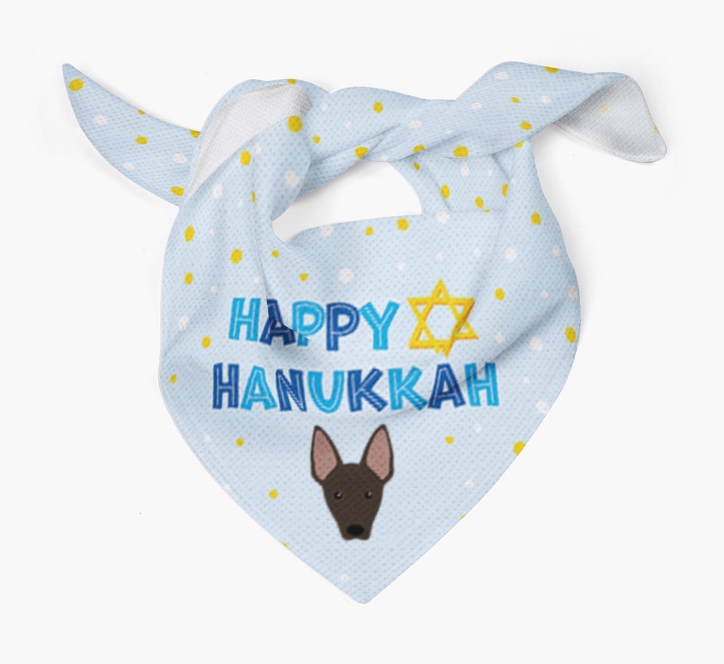 'Happy Hanukkah' - Personalized {breedFullName} Bandana