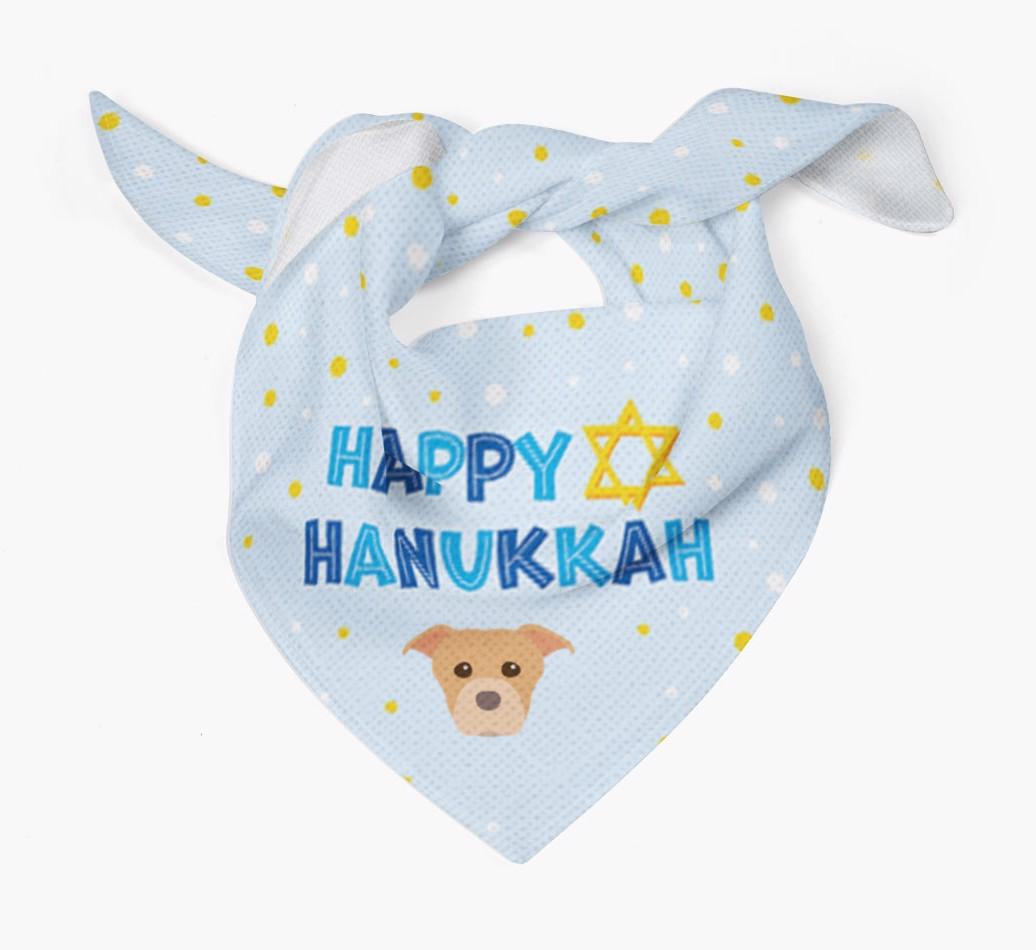 'Happy Hanukkah' - Personalized {breedFullName} Bandana