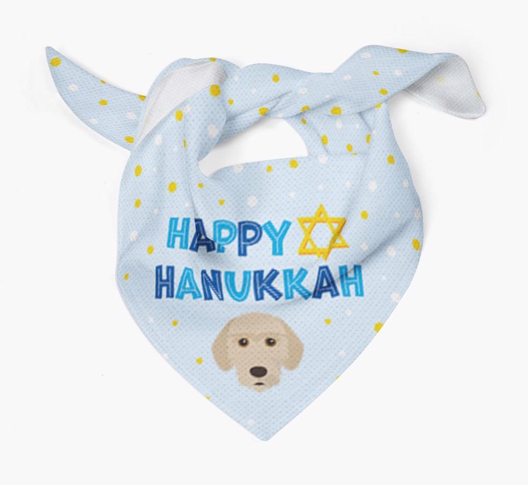 'Happy Hanukkah' - Personalized {breedFullName} Bandana