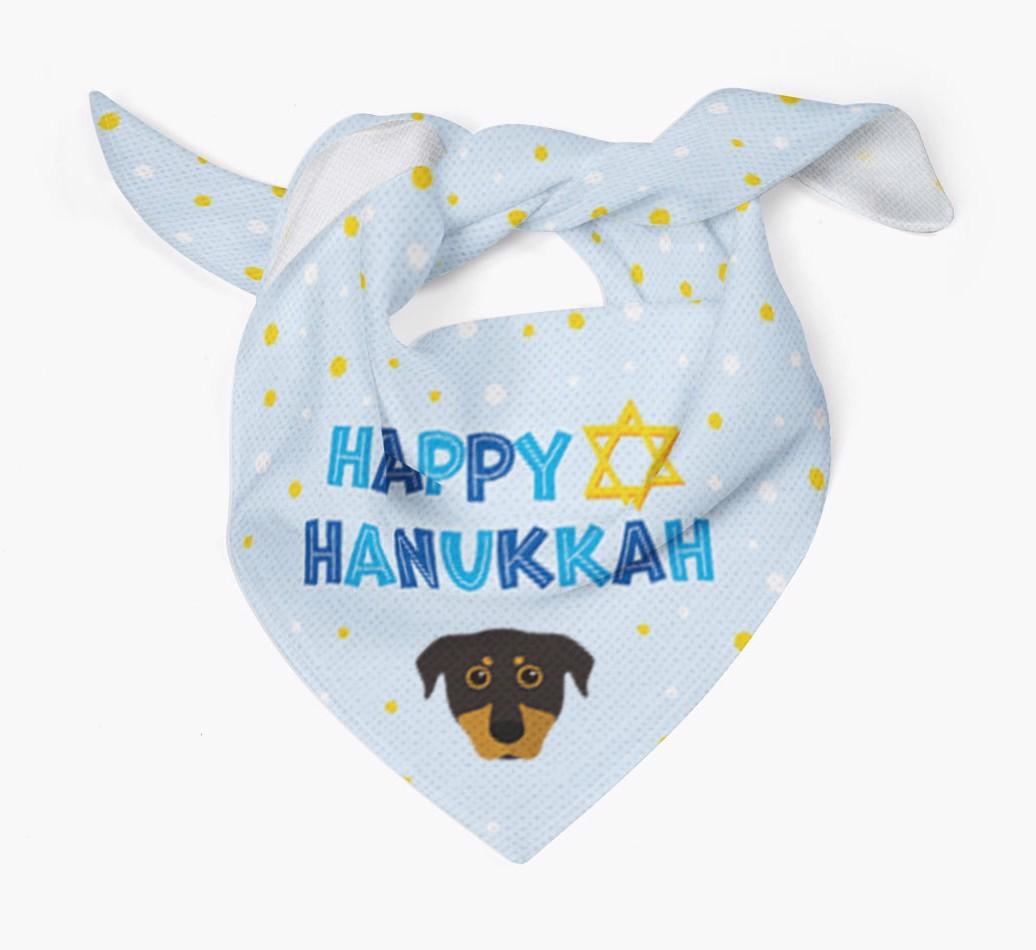 'Happy Hanukkah' - Personalized {breedFullName} Bandana