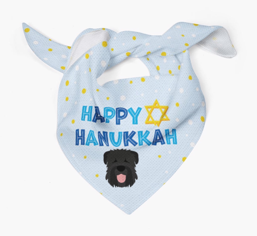 'Happy Hanukkah' - Personalized {breedFullName} Bandana