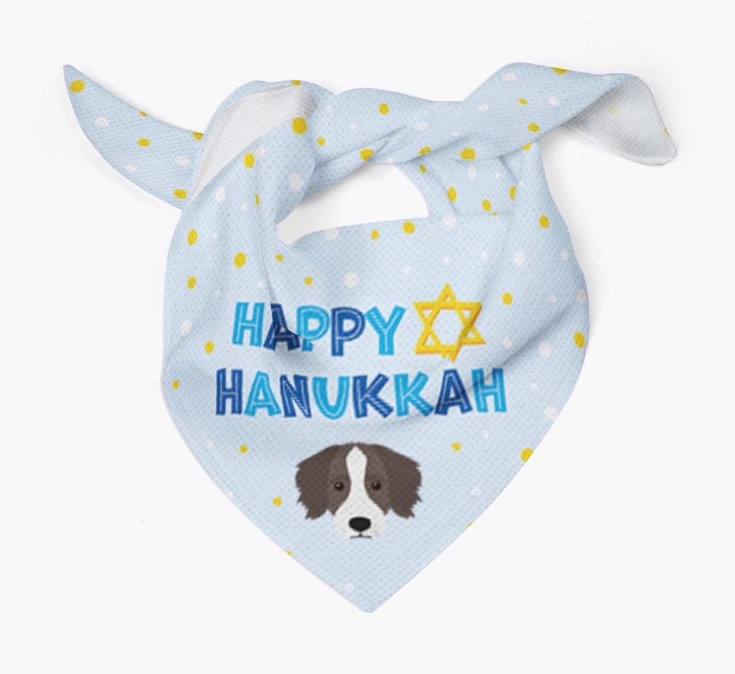 'Happy Hanukkah' - Personalized {breedFullName} Bandana