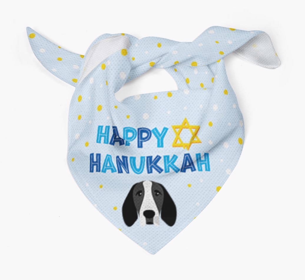'Happy Hanukkah' - Personalized {breedFullName} Bandana