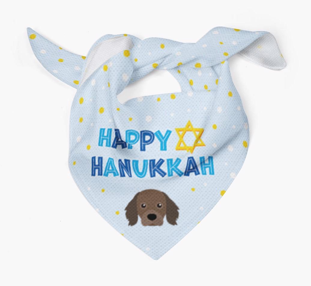 'Happy Hanukkah' - Personalized {breedFullName} Bandana