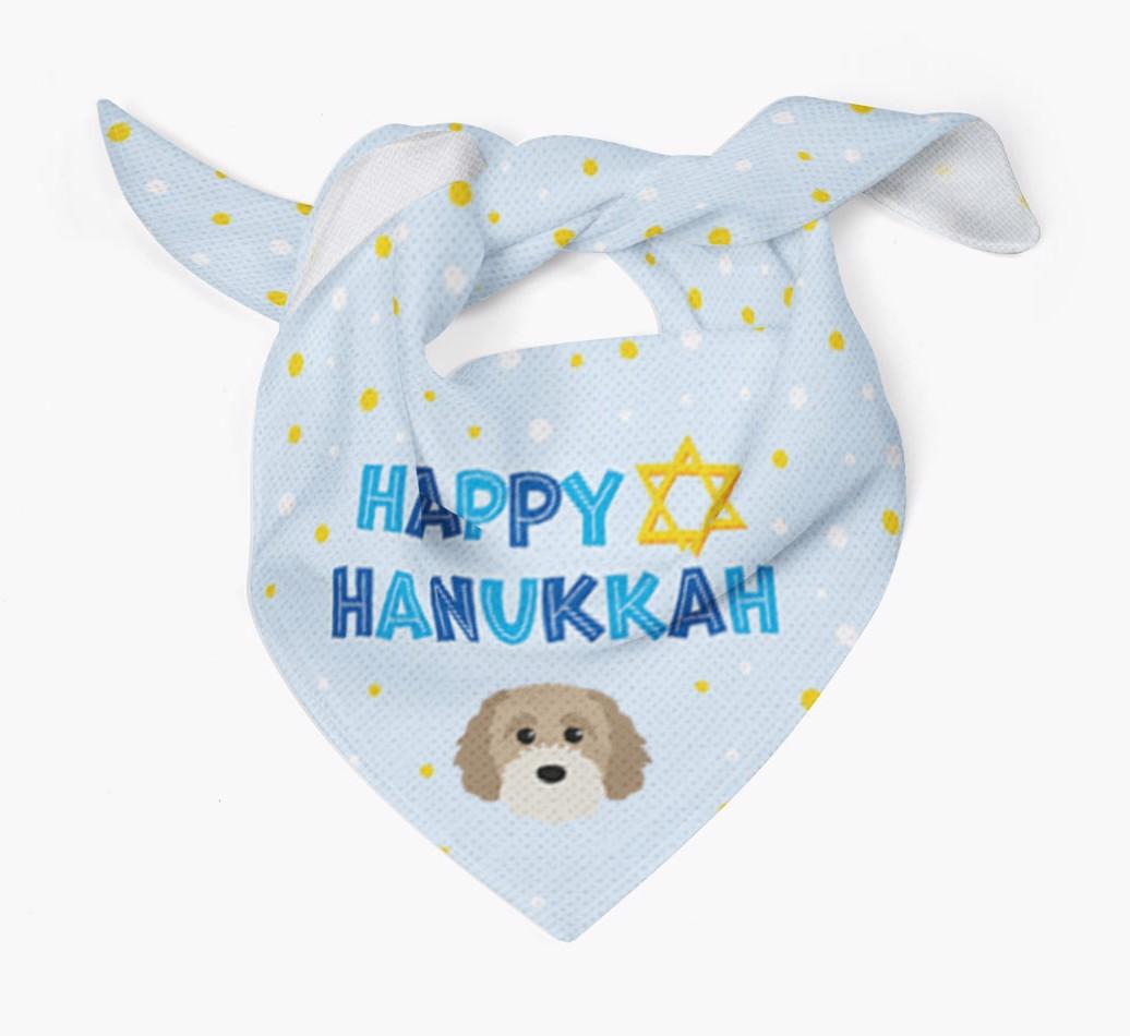 'Happy Hanukkah' - Personalized {breedFullName} Bandana
