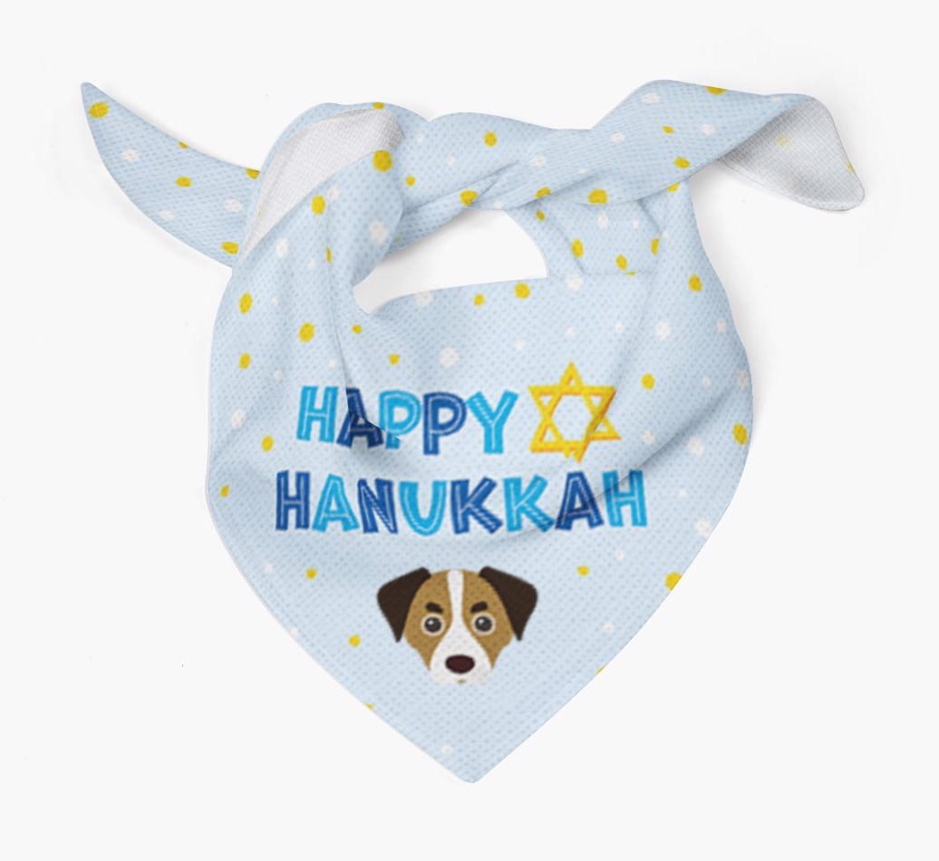 'Happy Hanukkah' - Personalized {breedFullName} Bandana