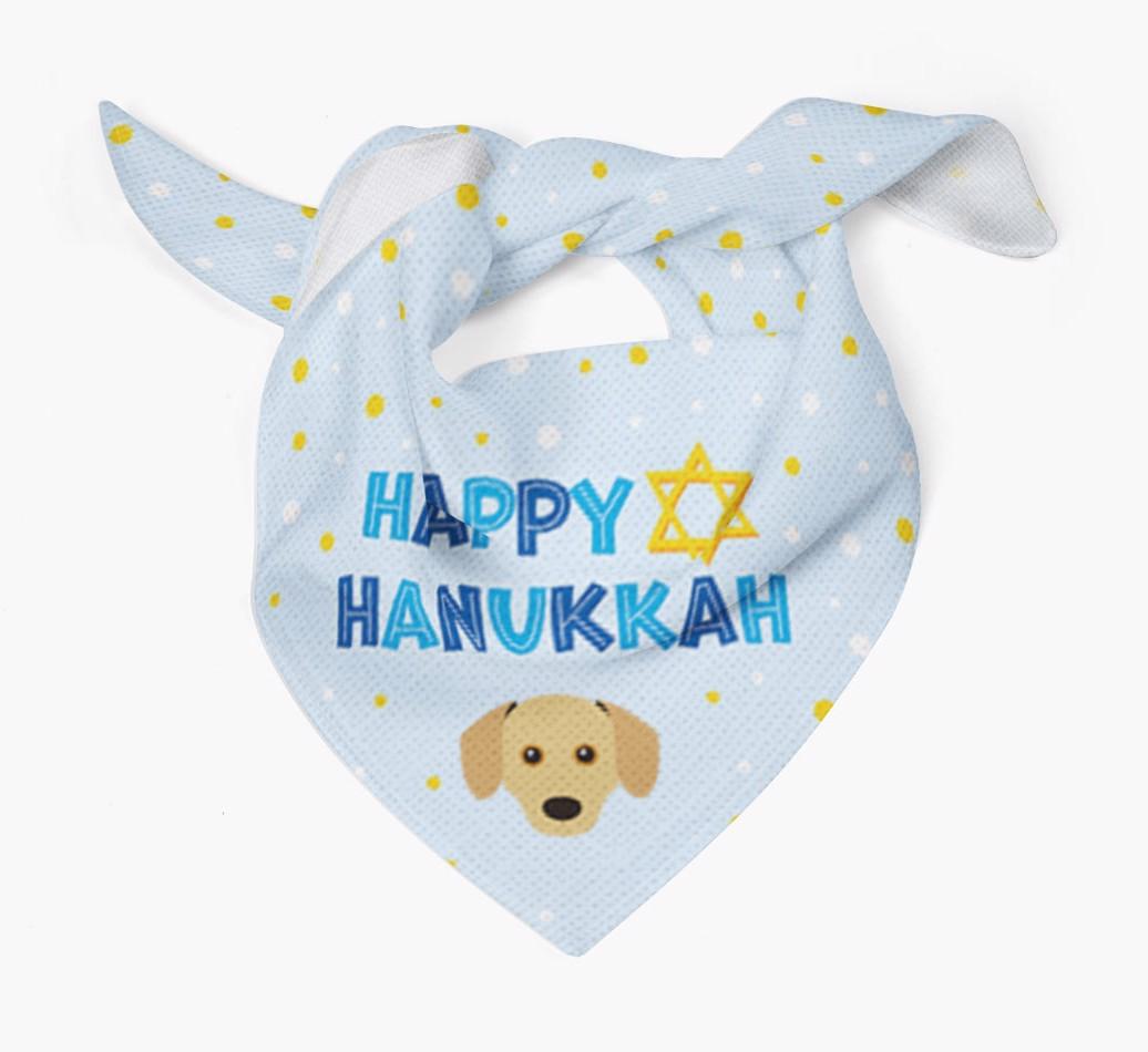 'Happy Hanukkah' - Personalized {breedFullName} Bandana