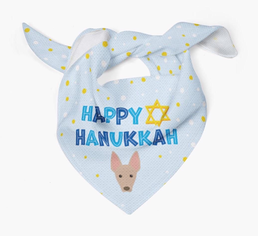 'Happy Hanukkah' - Personalized {breedFullName} Bandana