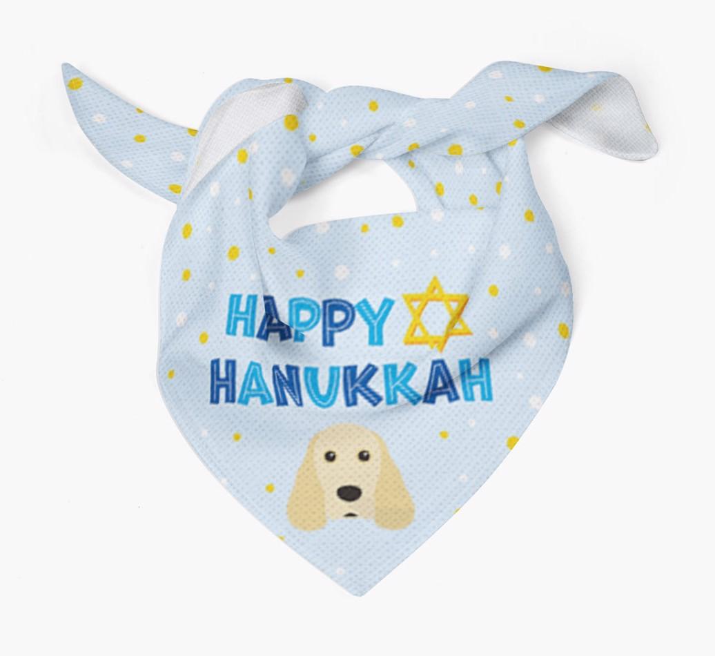 'Happy Hanukkah' - Personalized {breedFullName} Bandana