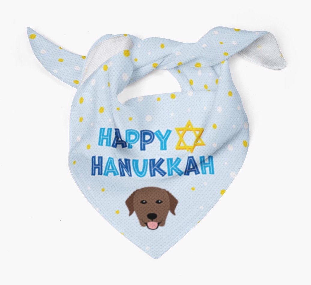 'Happy Hanukkah' - Personalized {breedFullName} Bandana