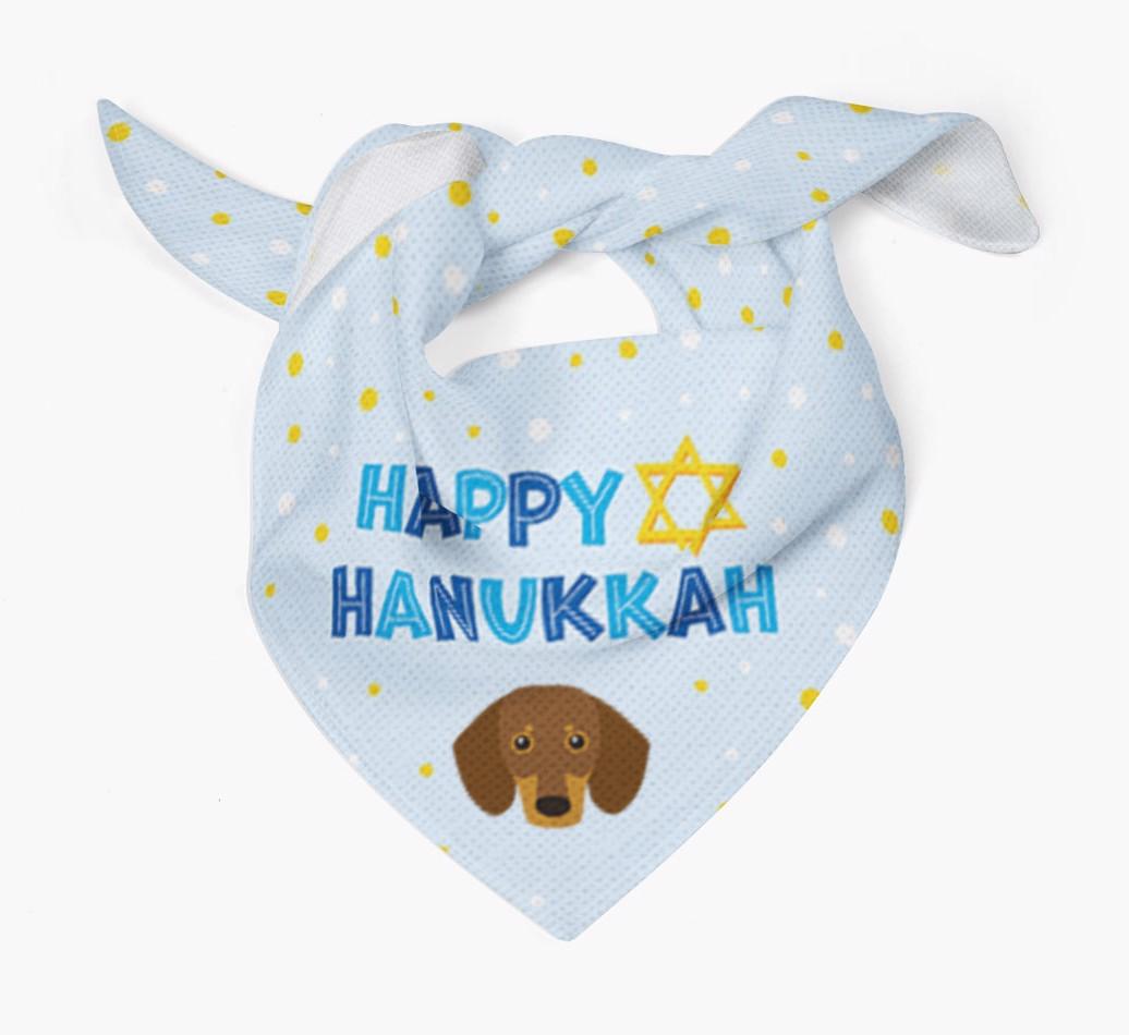 'Happy Hanukkah' - Personalized {breedFullName} Bandana
