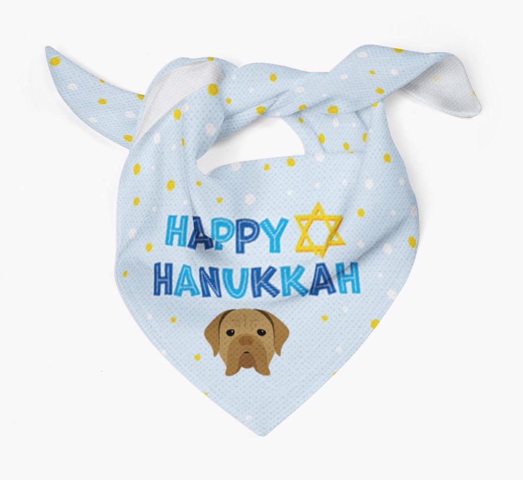 'Happy Hanukkah' - Personalized {breedFullName} Bandana