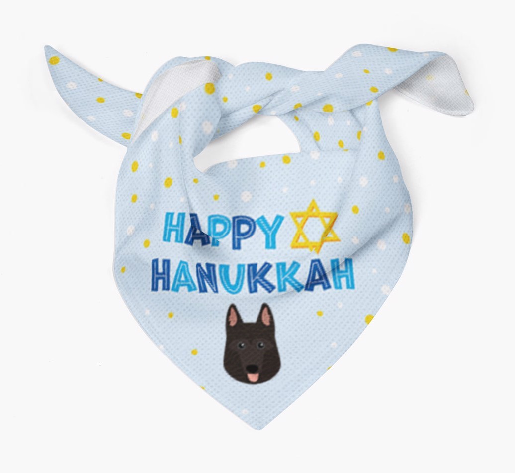 'Happy Hanukkah' - Personalized {breedFullName} Bandana