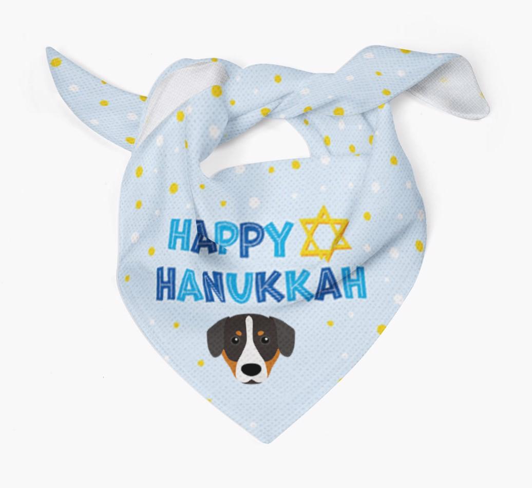 'Happy Hanukkah' - Personalized {breedFullName} Bandana