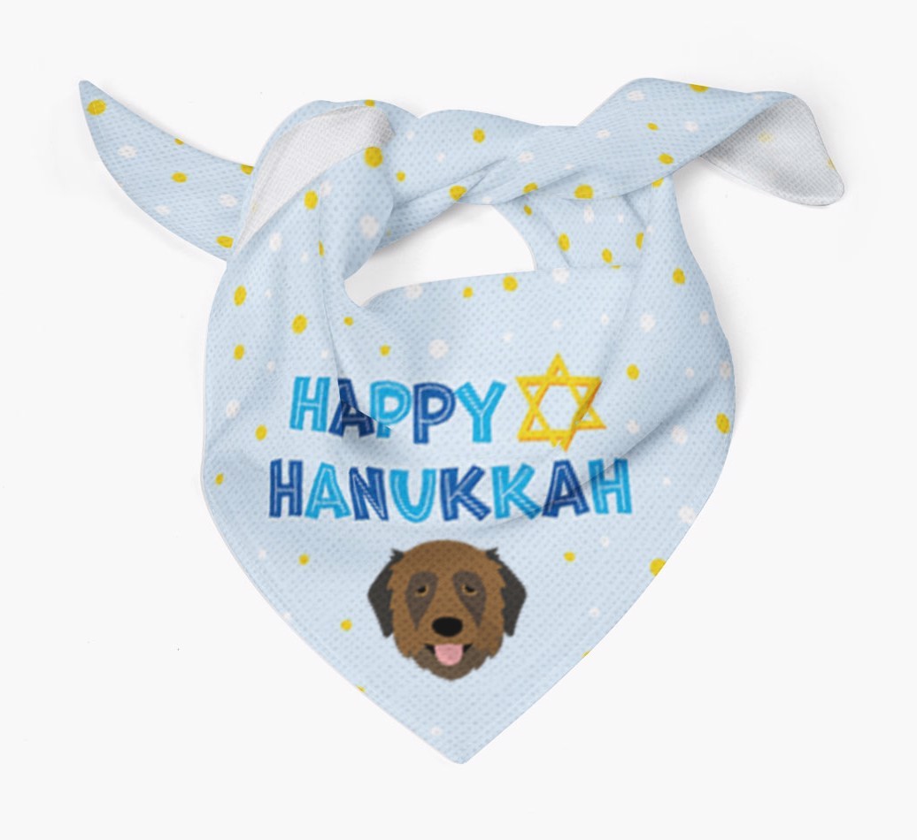 'Happy Hanukkah' - Personalized {breedFullName} Bandana