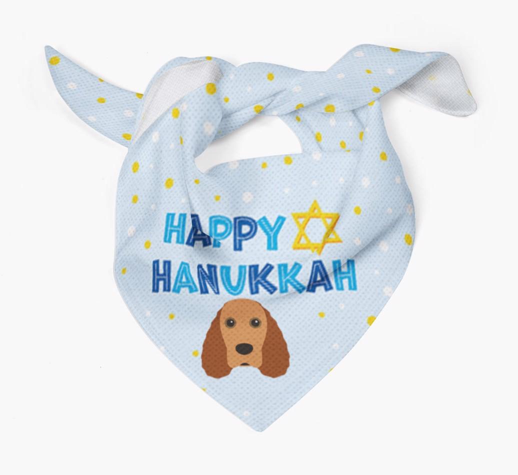 'Happy Hanukkah' - Personalized {breedFullName} Bandana