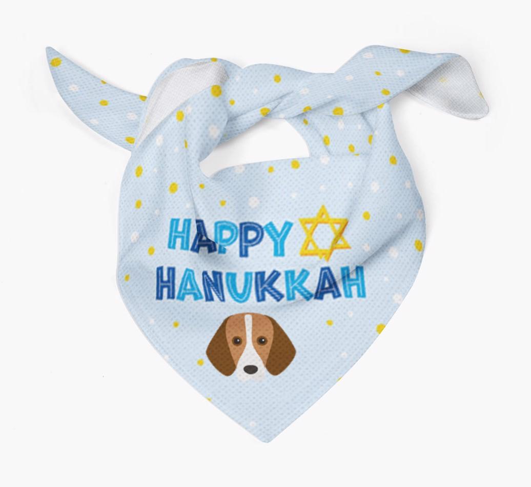 'Happy Hanukkah' - Personalized {breedFullName} Bandana