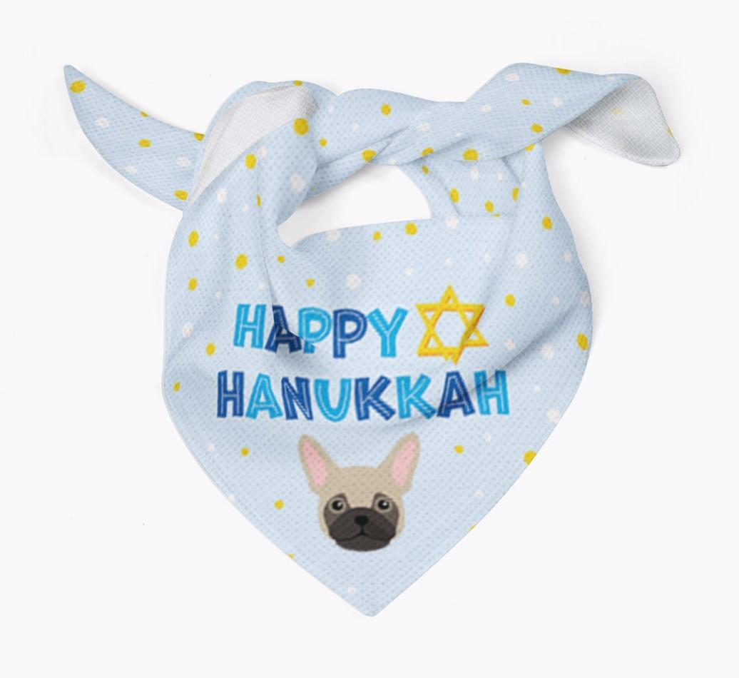 'Happy Hanukkah' - Personalized {breedFullName} Bandana