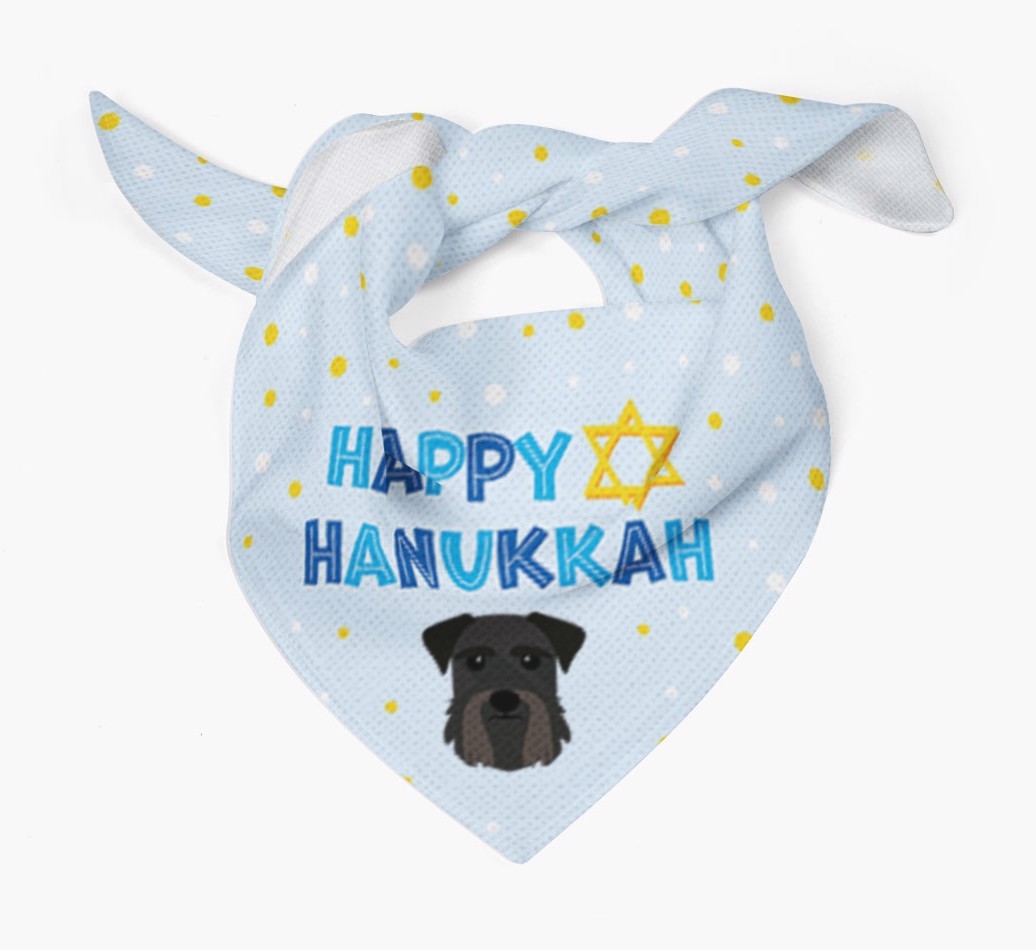 'Happy Hanukkah' - Personalized {breedFullName} Bandana