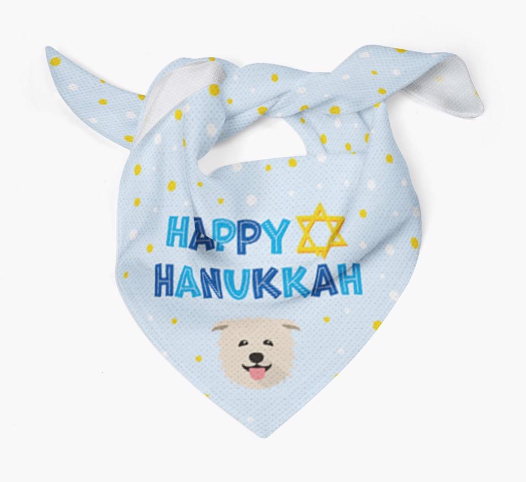 'Happy Hanukkah' - Personalized {breedFullName} Bandana