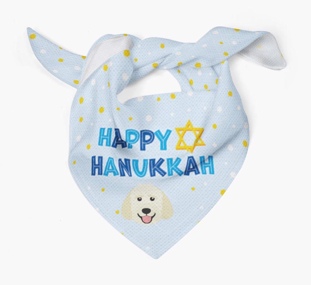 'Happy Hanukkah' - Personalized {breedFullName} Bandana