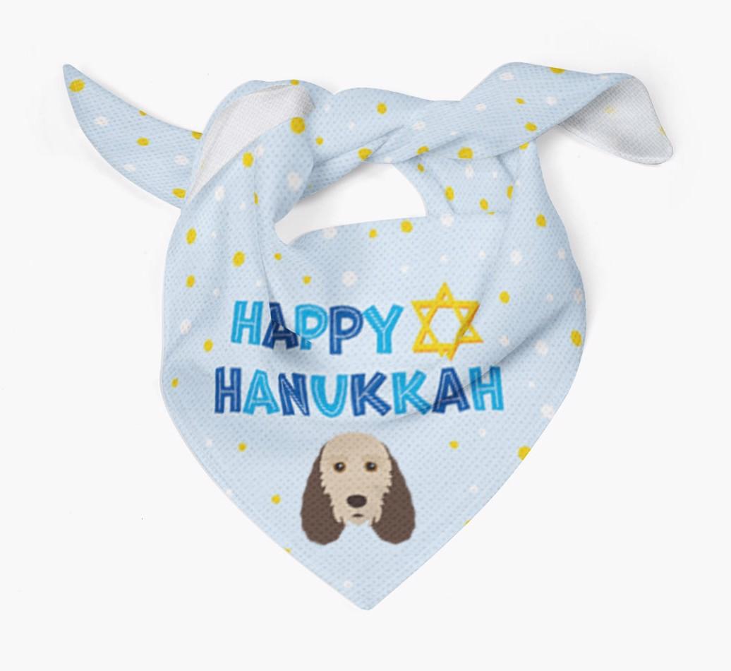 'Happy Hanukkah' - Personalized {breedFullName} Bandana
