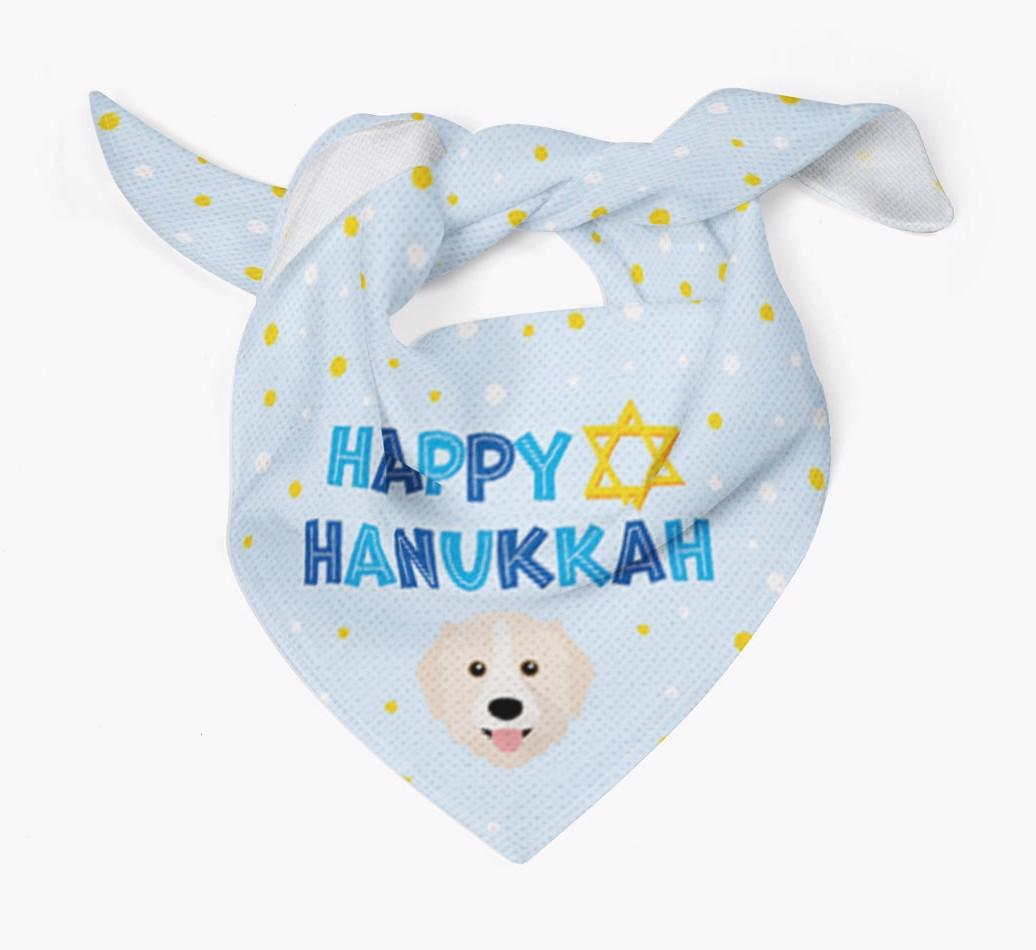 'Happy Hanukkah' - Personalized {breedFullName} Bandana