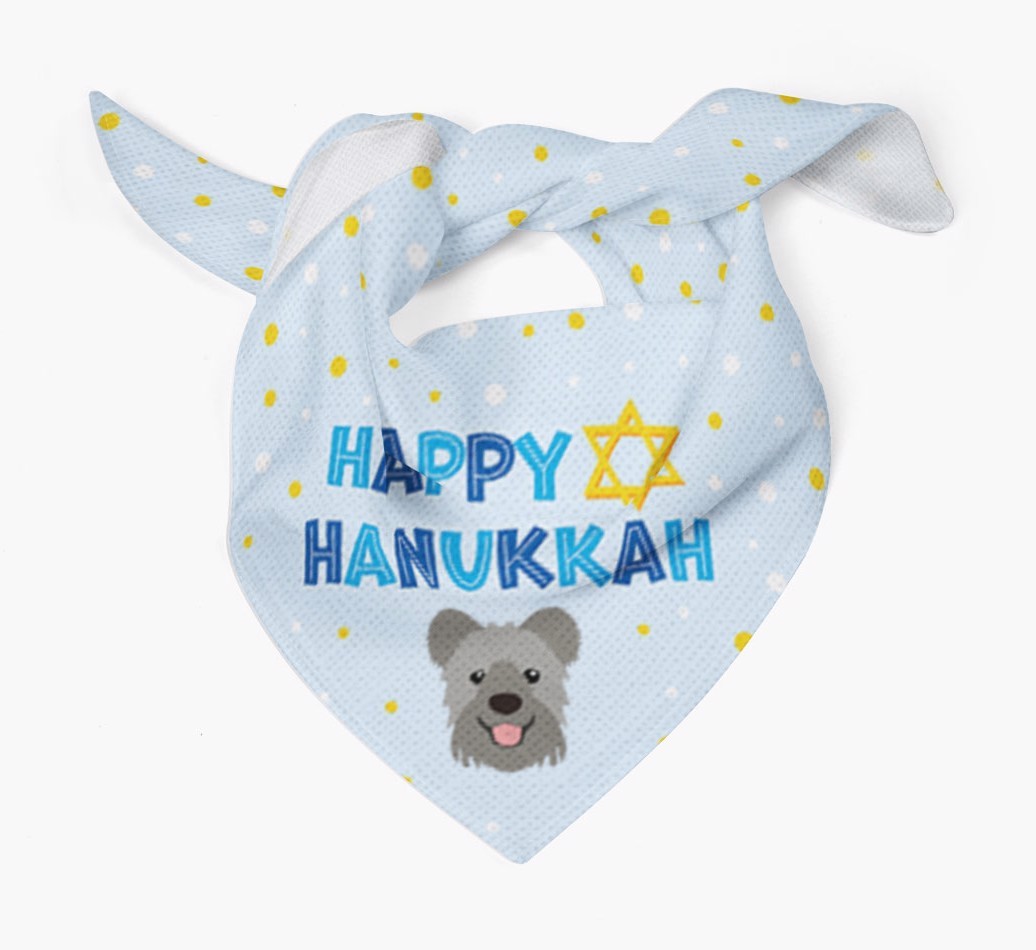 'Happy Hanukkah' - Personalized {breedFullName} Bandana