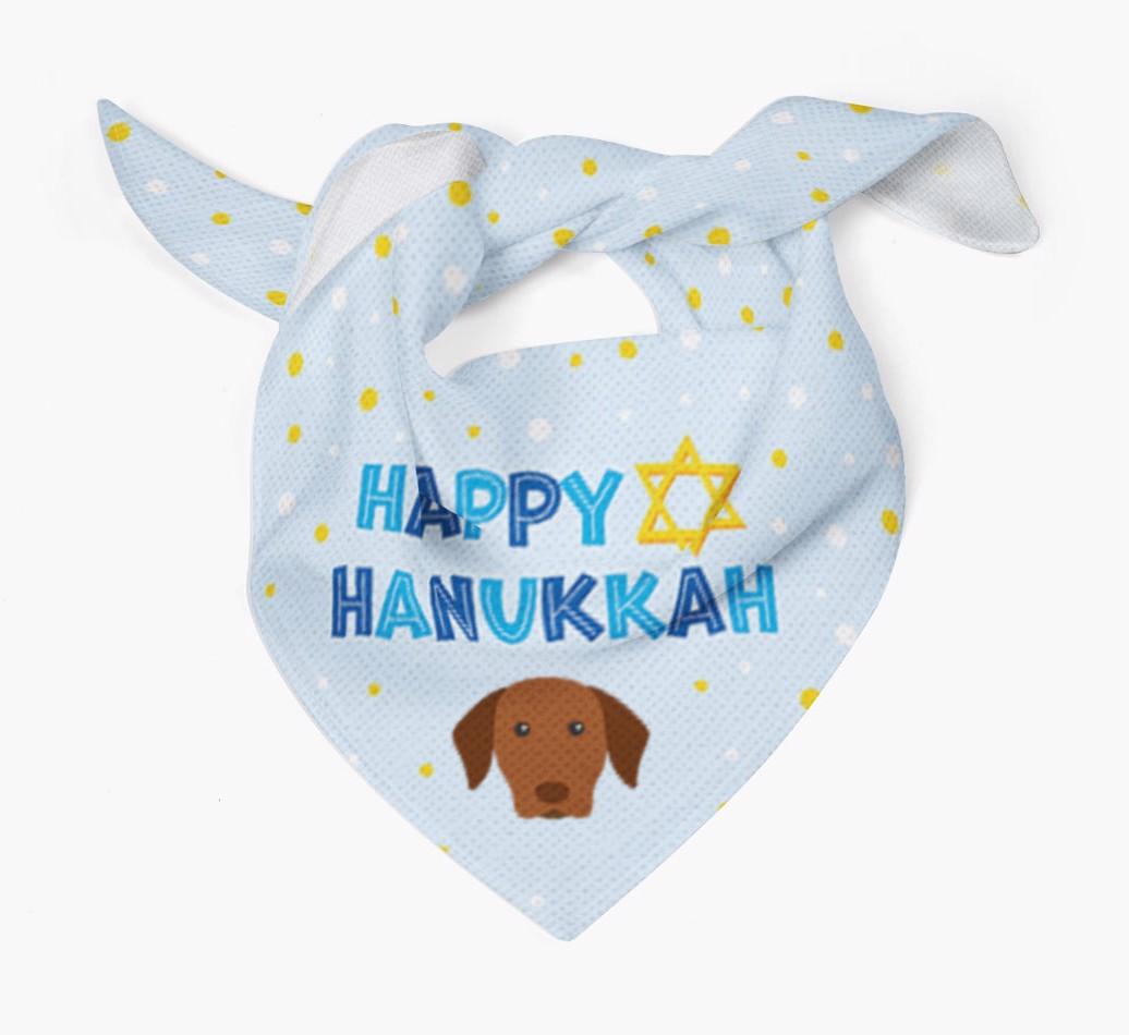 'Happy Hanukkah' - Personalised {breedFullName} Bandana
