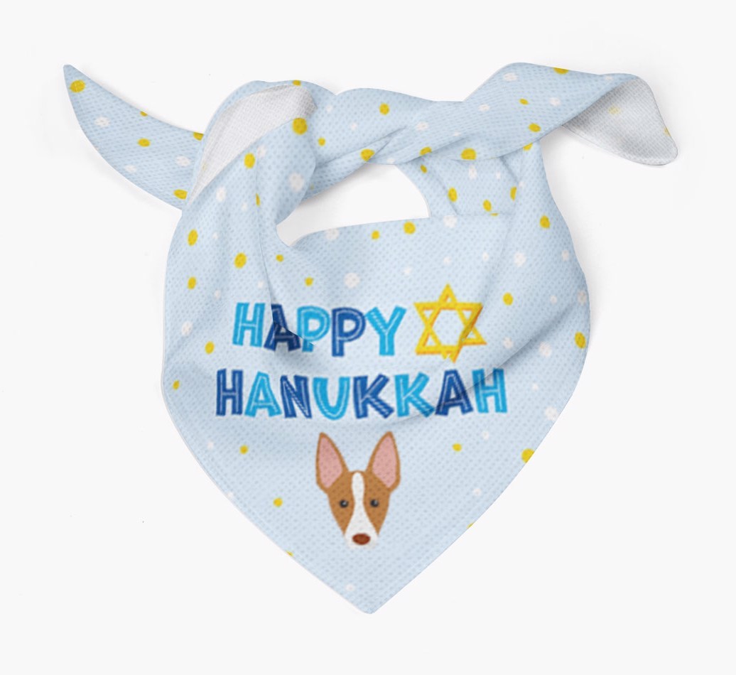 'Happy Hanukkah' - Personalized {breedFullName} Bandana