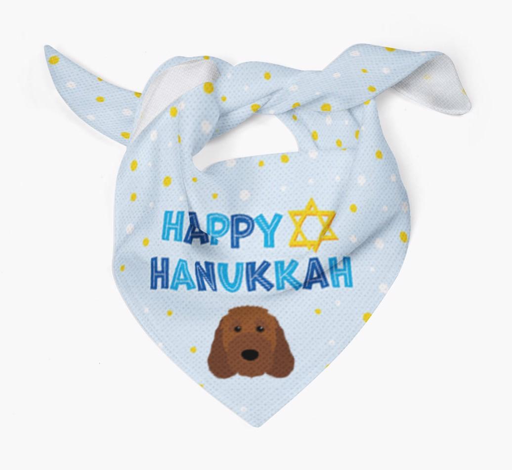 'Happy Hanukkah' - Personalized {breedFullName} Bandana