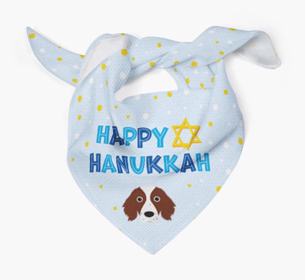 'Happy Hanukkah' - Personalized {breedFullName} Bandana