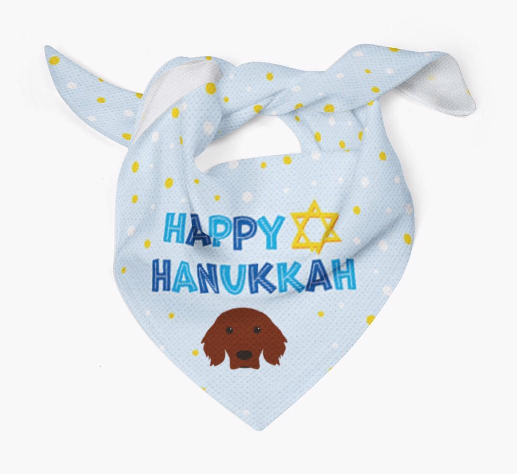 'Happy Hanukkah' - Personalized {breedFullName} Bandana