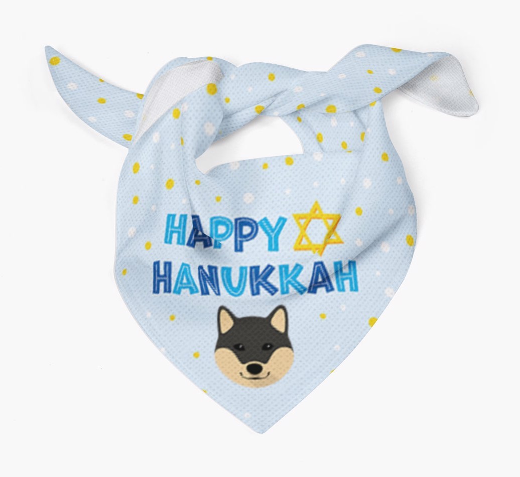 'Happy Hanukkah' - Personalized {breedFullName} Bandana