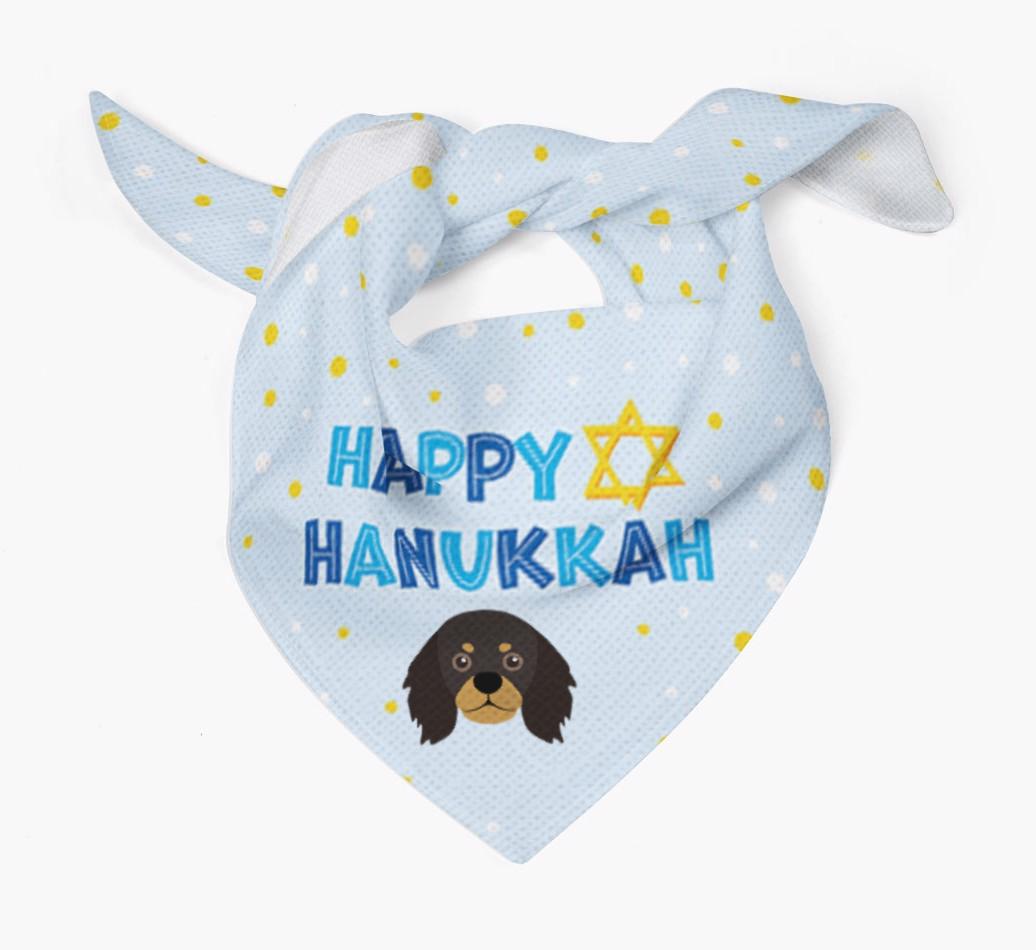 'Happy Hanukkah' - Personalized {breedFullName} Bandana