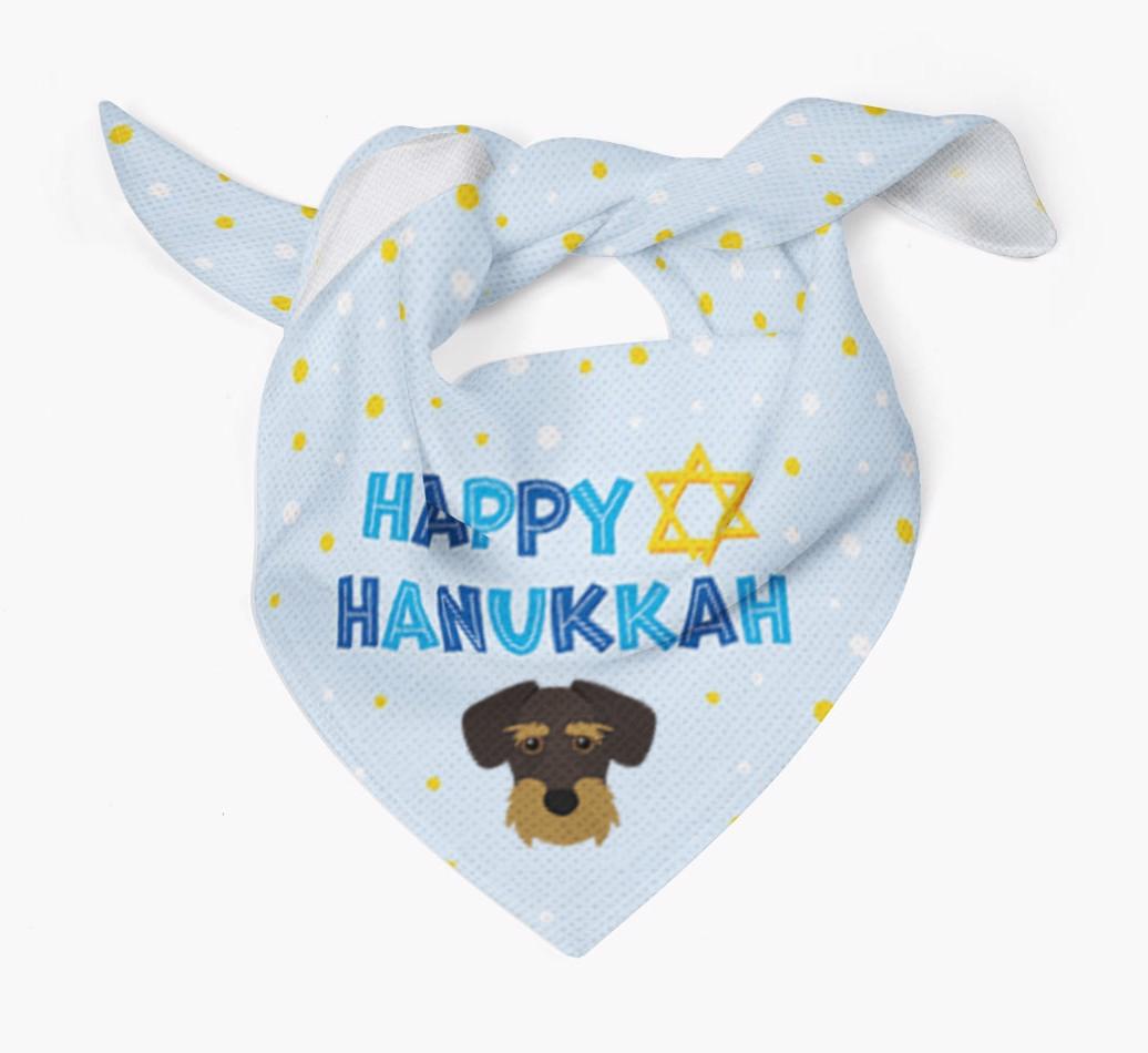 'Happy Hanukkah' - Personalized {breedFullName} Bandana