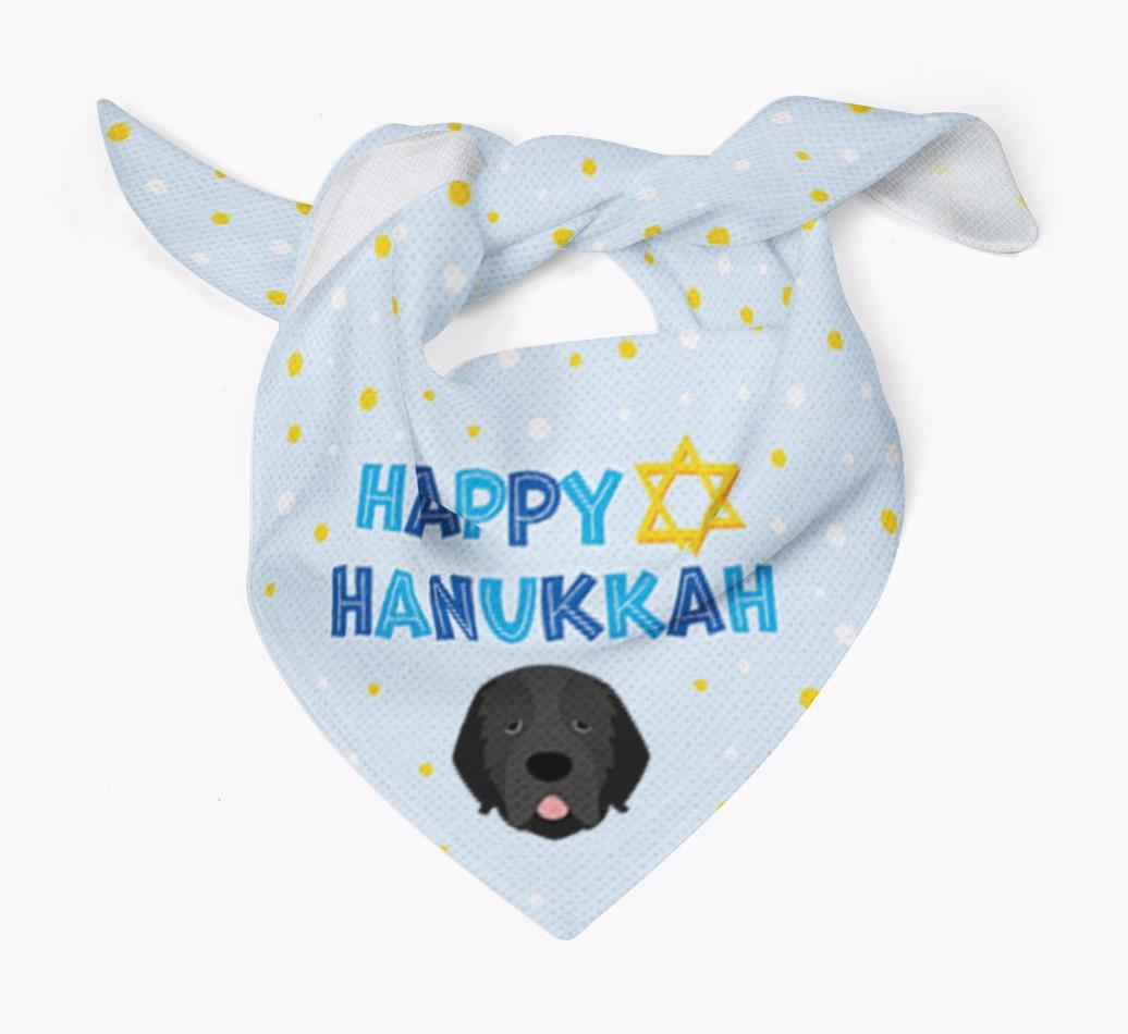 'Happy Hanukkah' - Personalized {breedFullName} Bandana