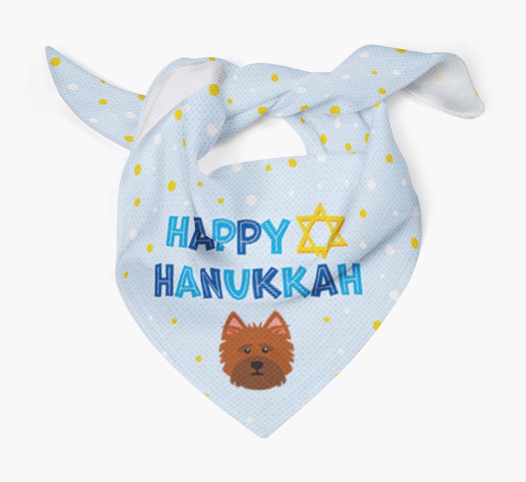 'Happy Hanukkah' - Personalized {breedFullName} Bandana