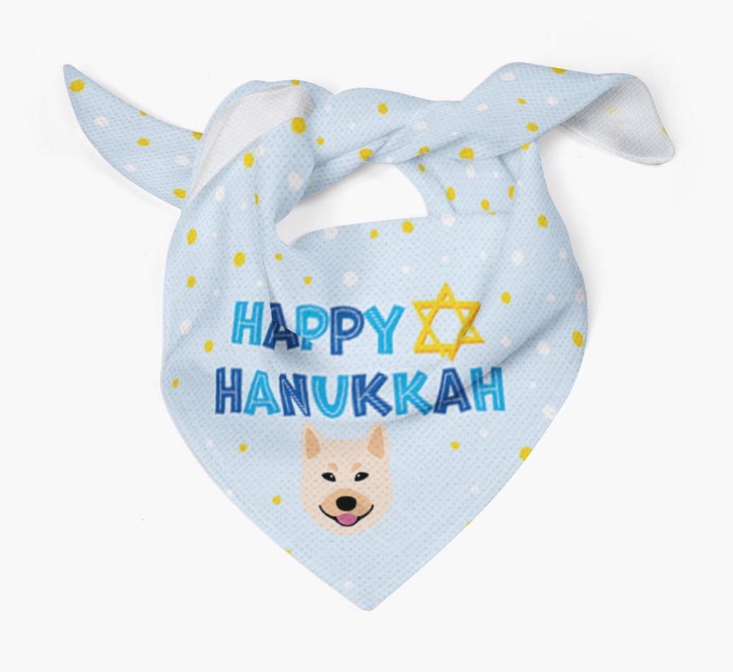 'Happy Hanukkah' - Personalized {breedFullName} Bandana