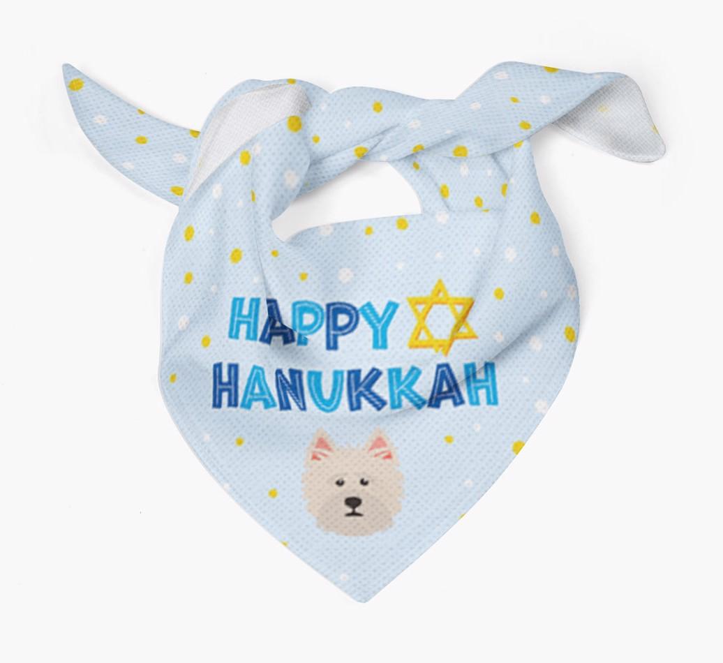 'Happy Hanukkah' - Personalized {breedFullName} Bandana