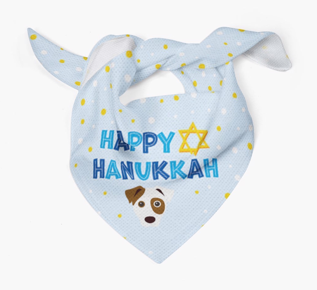 'Happy Hanukkah' - Personalized {breedFullName} Bandana